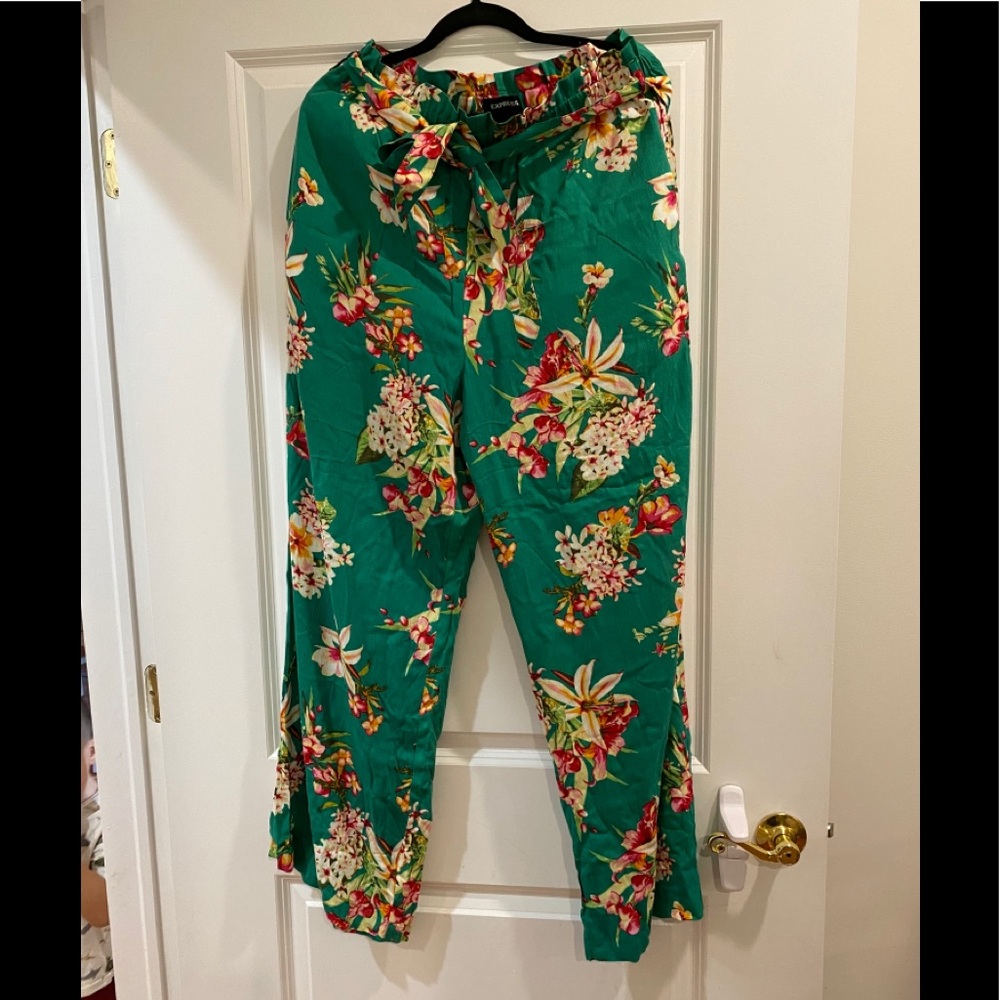 Floral Wide-leg Pants